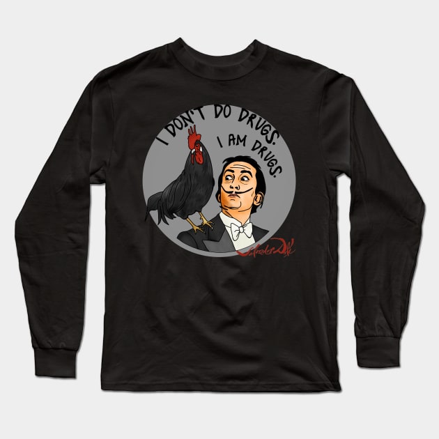 Salvador Dali IS Drugs Long Sleeve T-Shirt by Slightly Unhinged